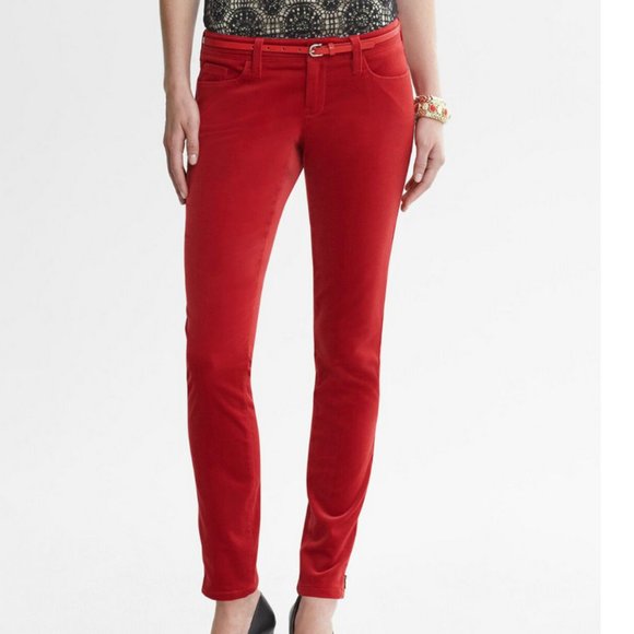 Banana Republic Heritage Red Velvet Pants 27 NWOT - Picture 1 of 8